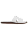 Men's Izmir Sandals Calfskin Classic White - HERMES - BALAAN 8