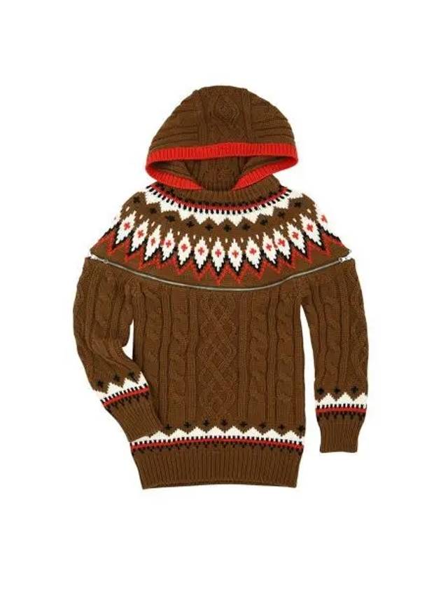 for WOMEN Cape Nordic Knit Dress atb830w BROWN - ANDERSSON BELL - BALAAN 1