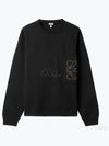 Logo Cotton Blend Knit Top Black - LOEWE - BALAAN 2