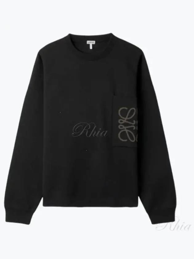 Logo Cotton Blend Knit Top Black - LOEWE - BALAAN 2