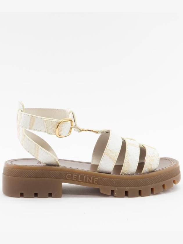 Triomphe Clea Gladiator Chunky Sandals White - CELINE - BALAAN 4