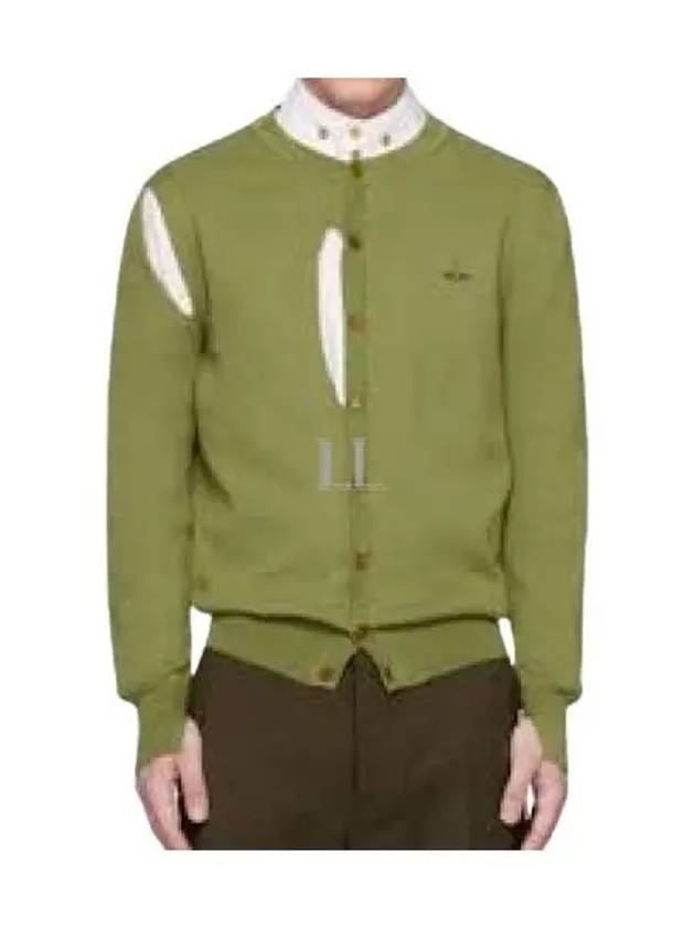 Ripped Embroidery Cardigan Khaki - VIVIENNE WESTWOOD - BALAAN 2