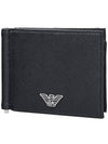 Leather Compact Card Wallet Black - EMPORIO ARMANI - BALAAN 5