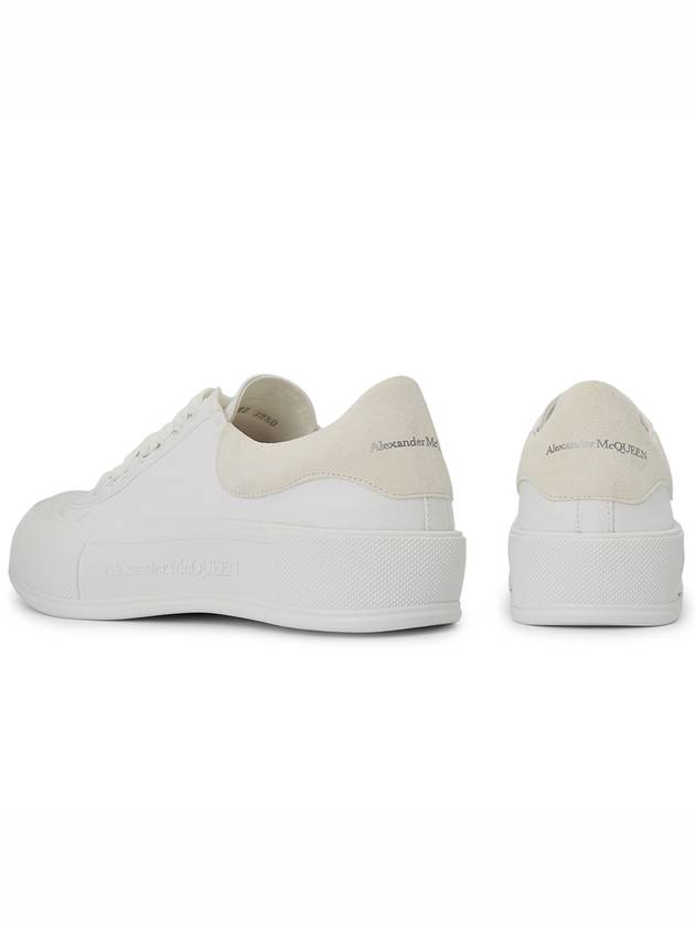 Deck Lace-up Plimsoll Low-top Sneakers White - ALEXANDER MCQUEEN - BALAAN 7