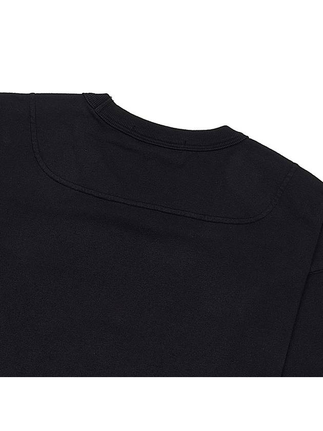 Garment Dyed Embroidered Logo Short Sleeve T-Shirt Black - STONE ISLAND - BALAAN 8