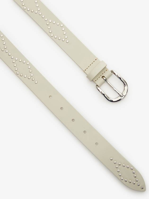 Liliana Studded Leather Belt Chalk Silver - ISABEL MARANT - BALAAN 2