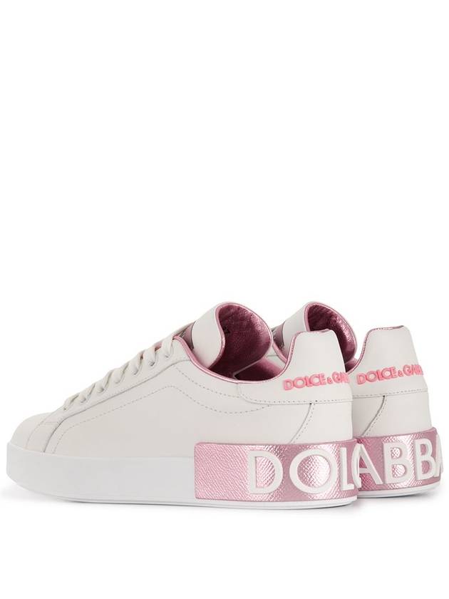 Portofino low-top sneakers white pink - DOLCE&GABBANA - BALAAN 4