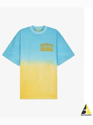 Desert Trip Deep Dye Short Sleeve T Shirt Blue CTAR60006BLUE - ARIES - BALAAN 1