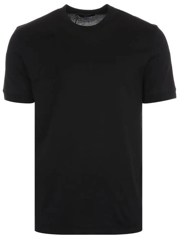 Basic Crew Neck Short Sleeve T-Shirt Black - KITON - BALAAN 3