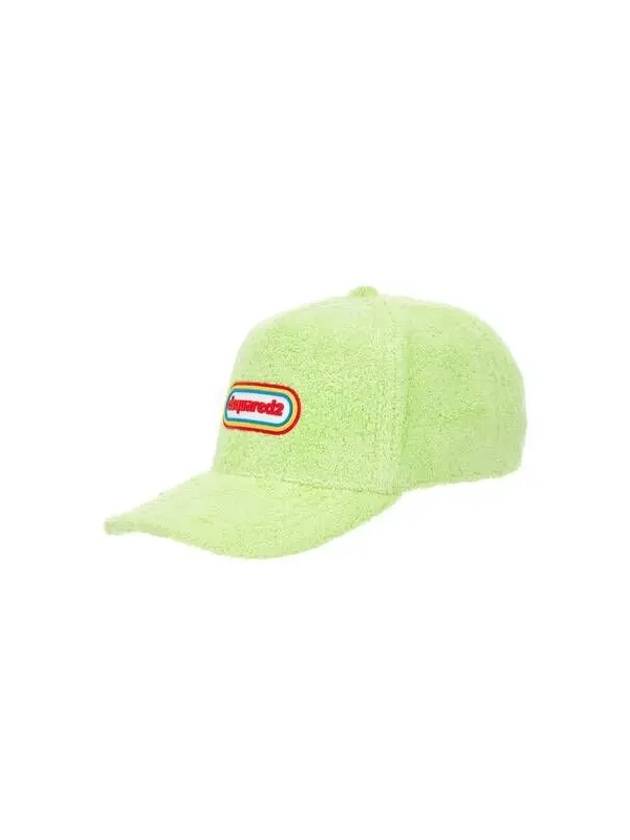 Women's Logo Patch Toweling Baseball Cap Neon Green 270772 - DSQUARED2 - BALAAN 1