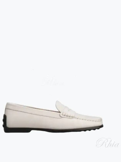 Women's City Gommino Leather Driving Shoes White - TOD'S - BALAAN 2