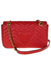 GG Marmont Matelasse Small Shoulder Bag Red - GUCCI - BALAAN 5