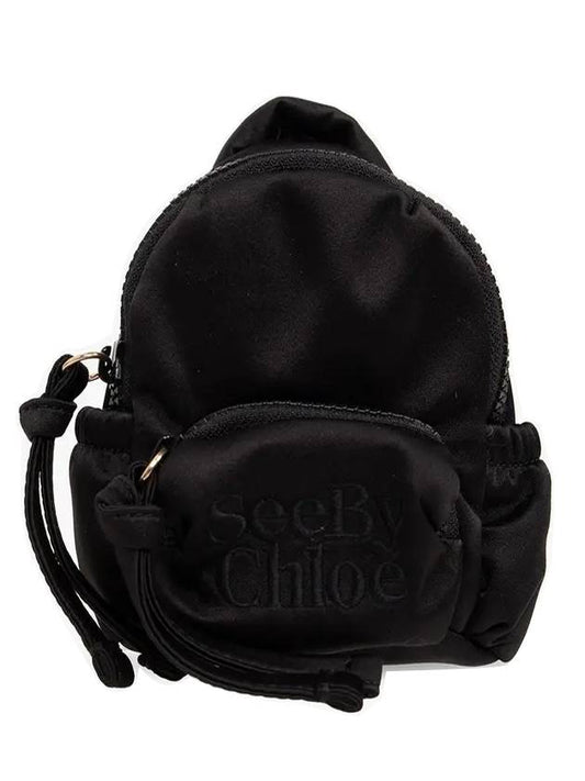 See by Tilly Nano Bracelet Backpack Black - CHLOE - BALAAN.