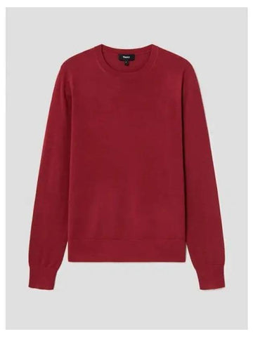 Women s Wool Crew Sweatshirt T shirt Neck Pullover Red Dahlia Domestic Product GM0023103066182 - THEORY - BALAAN 1