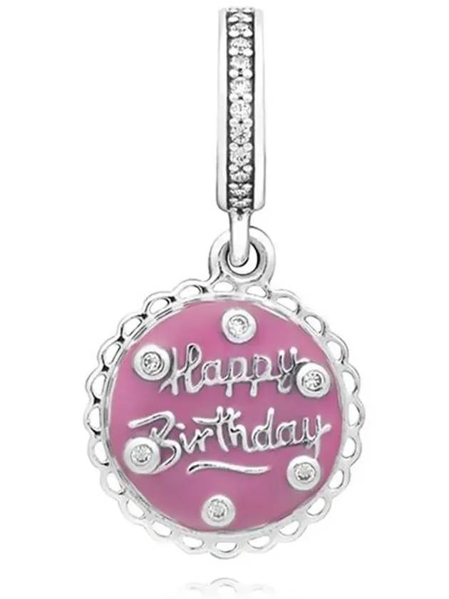 Birthday Cake Dangle Bracelet Charm Silver Pink - PANDORA - BALAAN 4