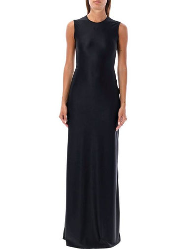 DRAPED JERSEY TANK DRESS - MARINE SERRE - BALAAN 1