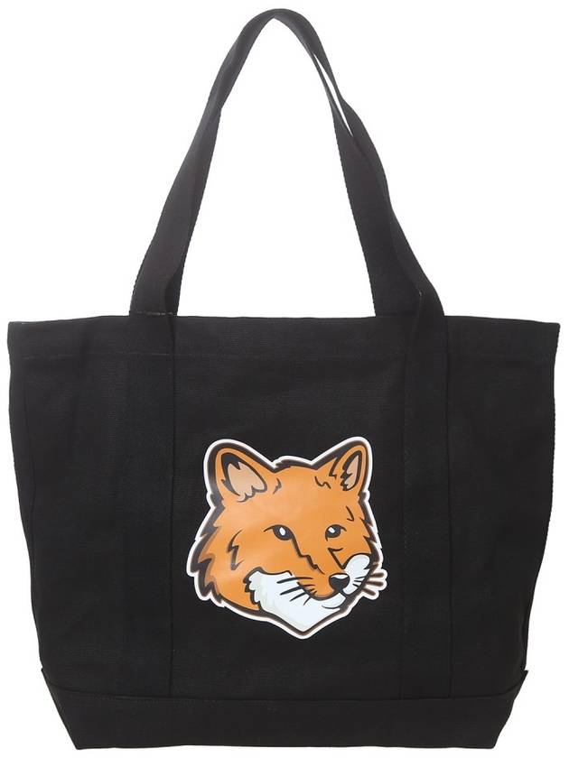 Fox Head Print Tote Bag Black - MAISON KITSUNE - BALAAN 2