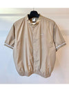 Woven Short Sleeve Windbreaker Top DX3342 247 Beige MENS L Euro Fit - NIKE - BALAAN 1