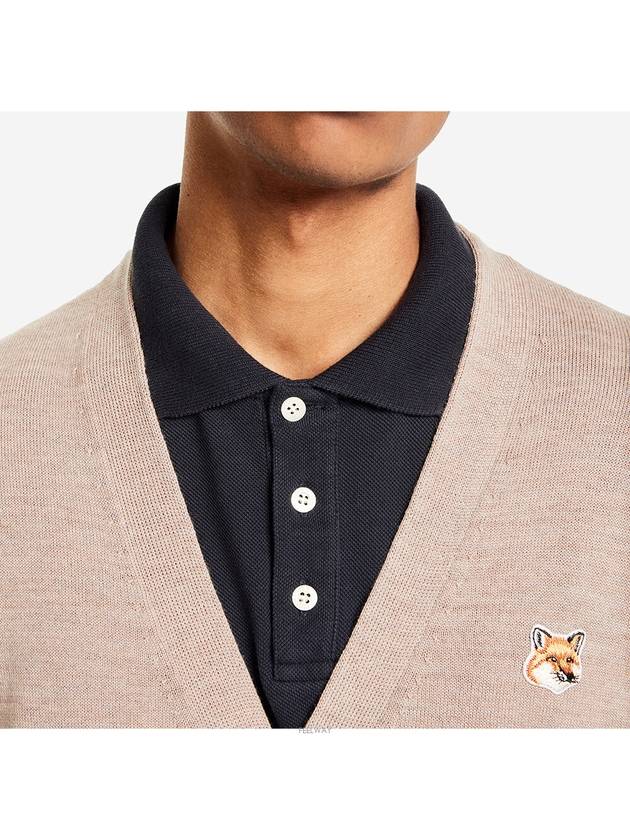 Fox Head Patch Classic Cardigan Beige Melange - MAISON KITSUNE - BALAAN 7