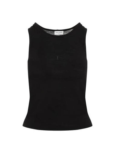 Women s Crew Neck Sleeveless Black - SAINT LAURENT - BALAAN 1