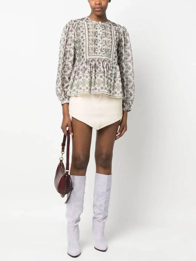 Silk Puff Sleeve Blouse Ivory - ISABEL MARANT - BALAAN 6