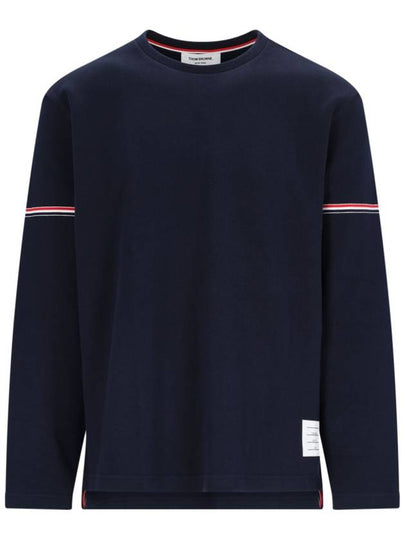 RWB Striped T Shirt MJS281AJ0199 - THOM BROWNE - BALAAN 2