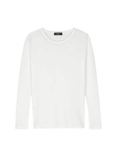 Lightweight Cotton Jersey Long Sleeve T-Shirt  White - FABIANA FILIPPI - BALAAN 2