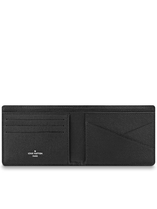 Multiple Taiga Leather Half Wallet Black - LOUIS VUITTON - BALAAN 4