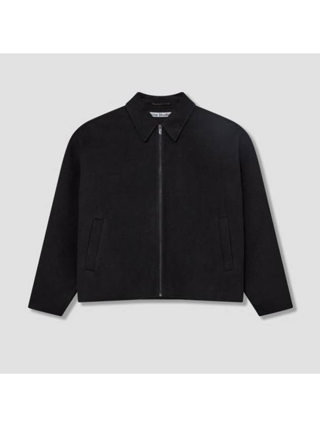 Wool Zip-Up Jacket Black - ACNE STUDIOS - BALAAN 1