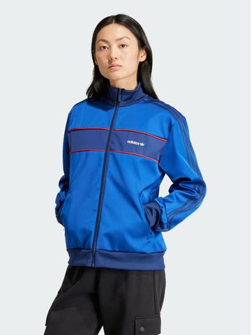 Satin zip up jacket IT9834 royal blue WOMENS JP L XL - ADIDAS - BALAAN 1