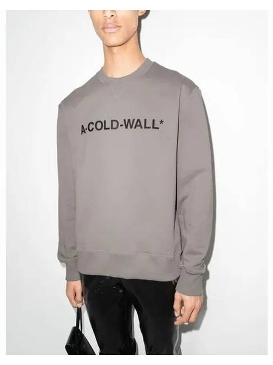 A COLD WALL Men s Gray Essential Logo Sweatshirt AC221MHD130I - A-COLD-WALL - BALAAN 2