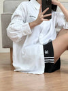 Oversized Shirt IR9790 White WOMENS - ADIDAS - BALAAN 7