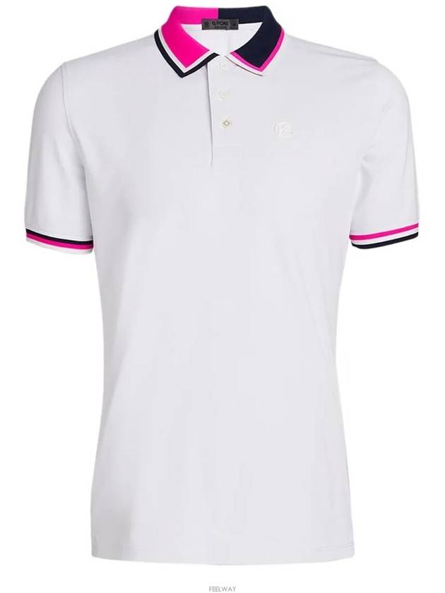 Golf TWO TONE RIB COLLAR TECH PIQU POLO G4MF23K303 SNO two-tone lip color tech pique polo - G/FORE - BALAAN 7