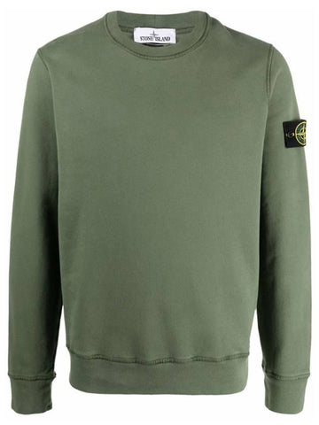 Wappen Patch Crewneck Sweatshirt Olive - STONE ISLAND - BALAAN 1