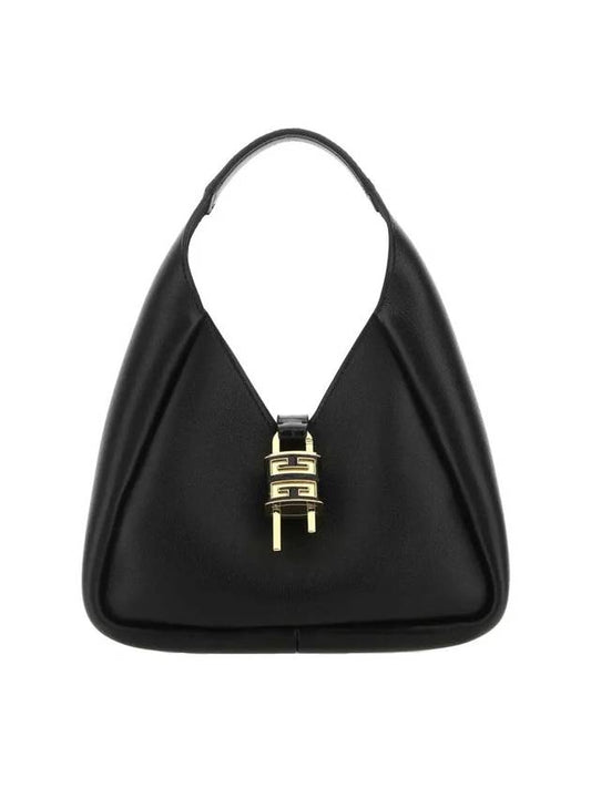 Women's G Hobo Rock Soft Leather Shoulder Bag Black - GIVENCHY - BALAAN 1