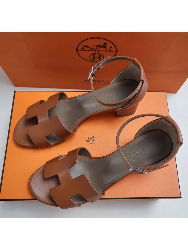 Encens 50 Strap Sandals Natural Camel - HERMES - BALAAN 3