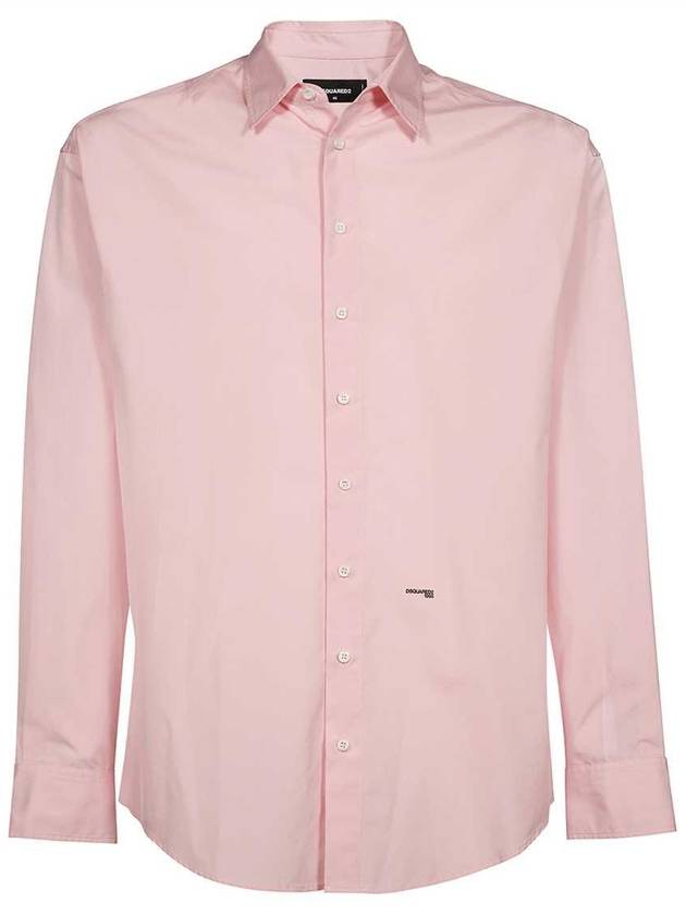 Men's Logo Long Sleeve Shirt Pink - DSQUARED2 - BALAAN 2