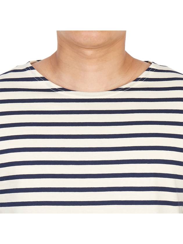 Levant Modern Striped Short Sleeve T-Shirt Ecru Marine - SAINT JAMES - BALAAN 9