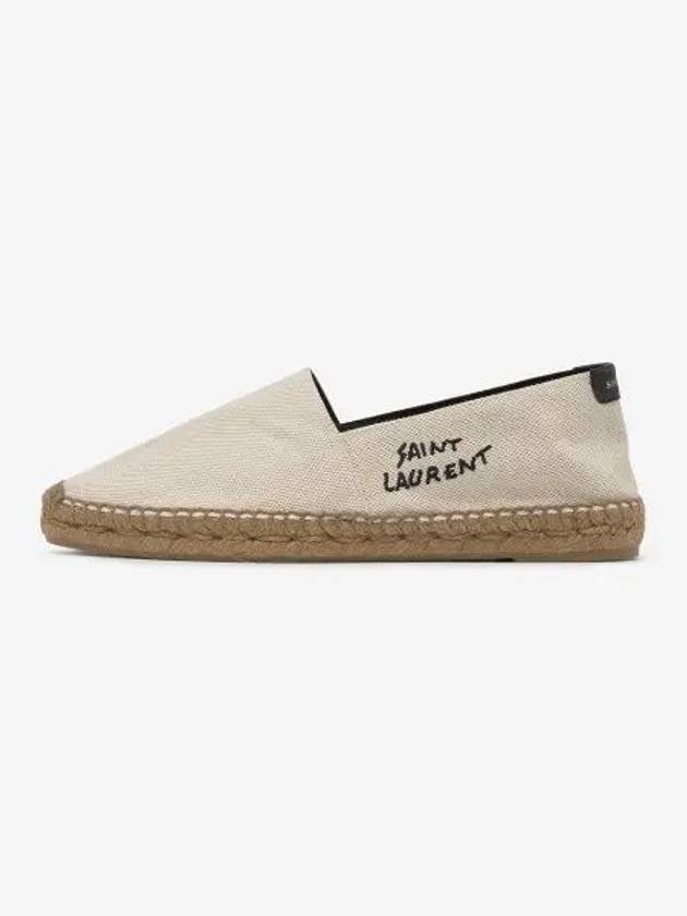 Logo Monogram Espadrilles Beige - SAINT LAURENT - BALAAN 2