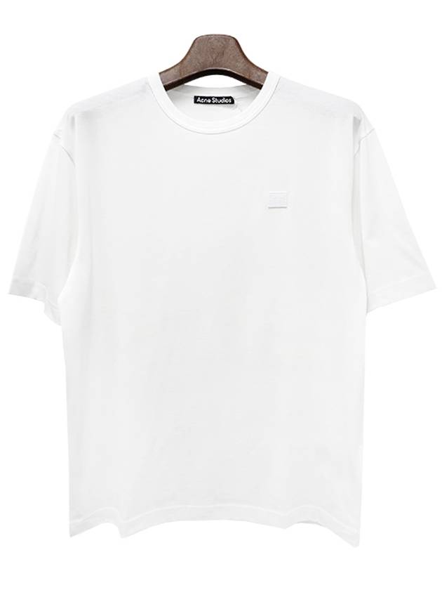 Logo Patch Cotton Short Sleeve T-Shirt White - ACNE STUDIOS - BALAAN 3