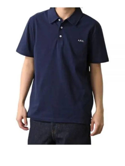 Carter Cotton Polo Shirt Navy - A.P.C. - BALAAN 2