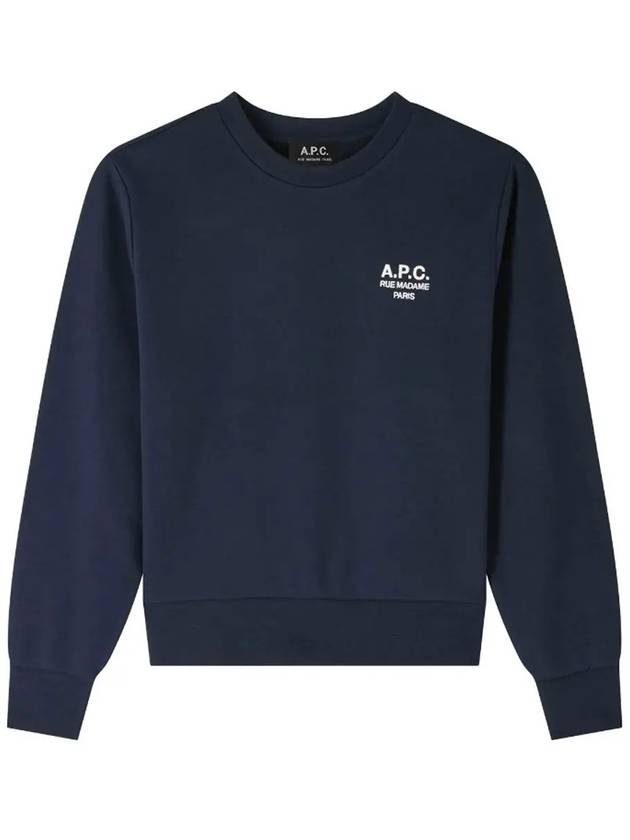 Rue Madame Cotton Sweatshirt Navy - A.P.C. - BALAAN 2