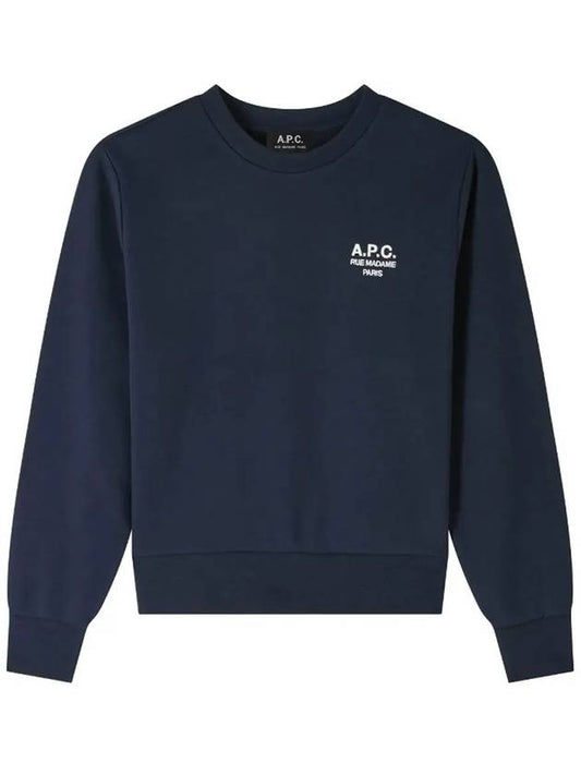 Rue Madame Cotton Sweatshirt Navy - A.P.C. - BALAAN 2