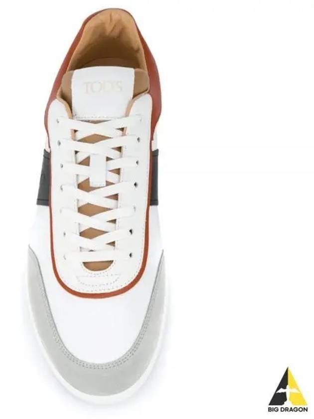 Leather Panel Low Top Sneakers White - TOD'S - BALAAN 2