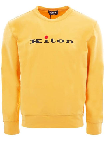 23ss UMK0259 YELLOW logo yellow sweatshirt - KITON - BALAAN 1
