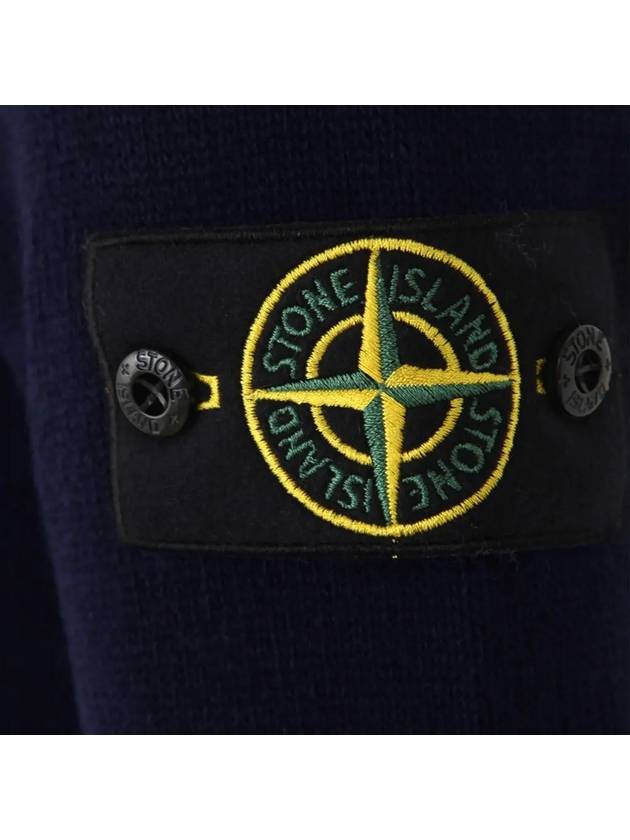 Wappen Patch Button Knit Top Navy - STONE ISLAND - BALAAN 5