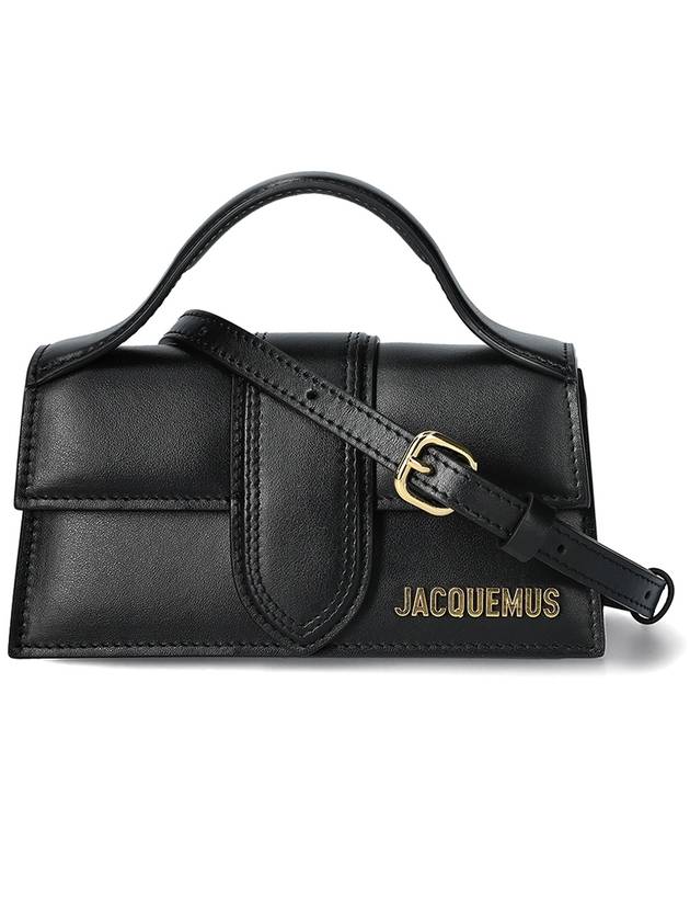 Le Bambino Gold Hardware Logo Mini Tote Bag Black - JACQUEMUS - BALAAN.