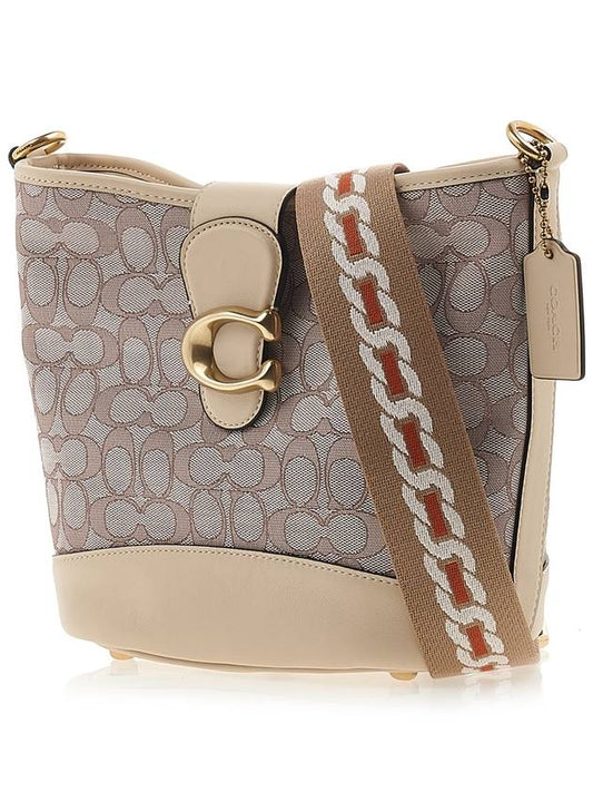 Tali bucket bag in signature jacquard CA113 STONE IVORY - COACH - BALAAN 2