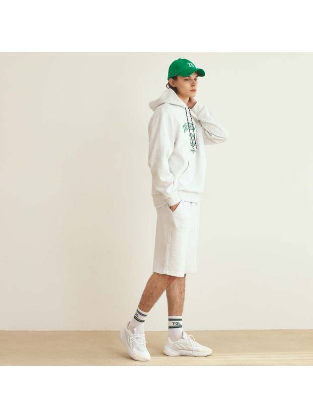 Essential Sweat Shorts White Melange Grey - THE GREEN LAB - BALAAN 3