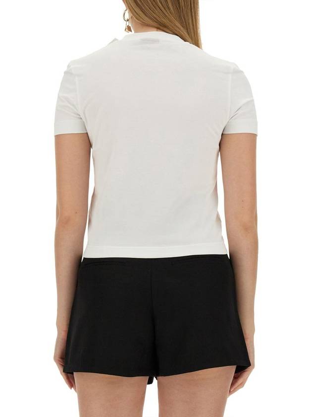 Le Gros Grain Short Sleeve T-Shirt White - JACQUEMUS - BALAAN 4